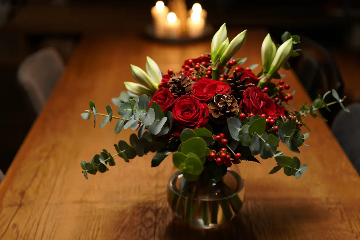 Prachtige kerstboeketten voor de feestdagen