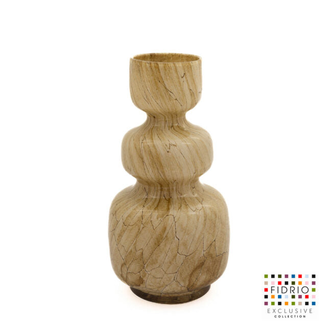 VASE LIONA H35 WALNUT