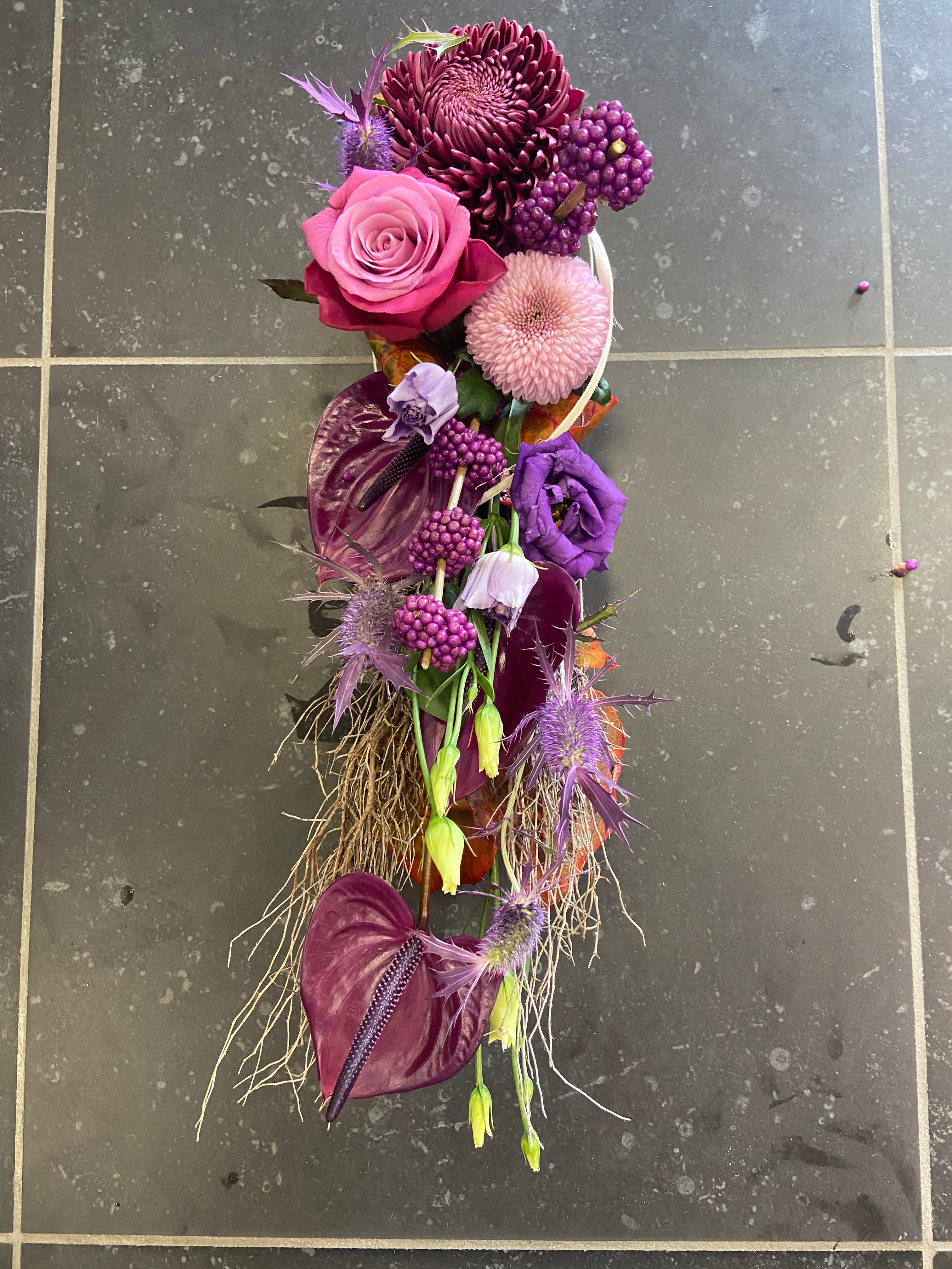 Bloemstuk purple blues
