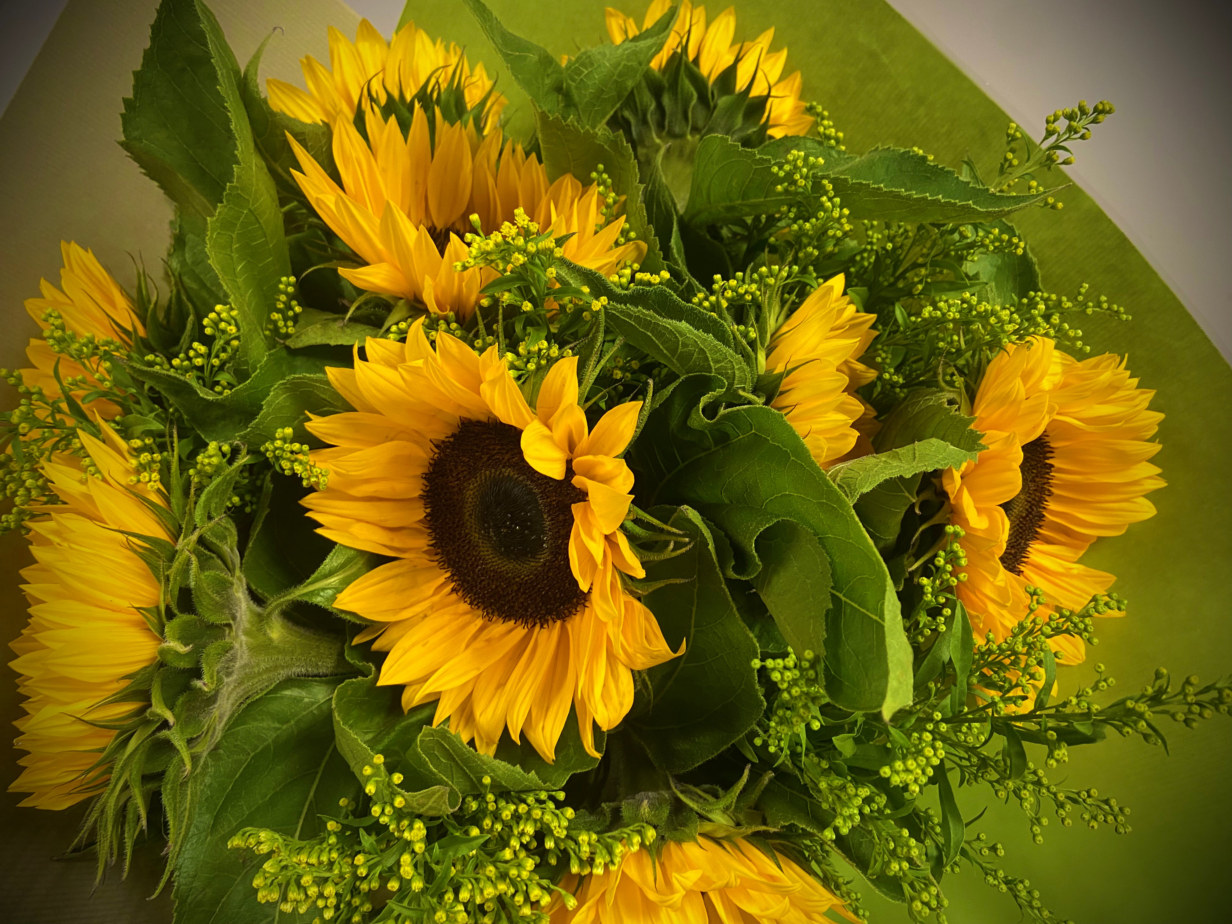 Boeket zonnebloemen
