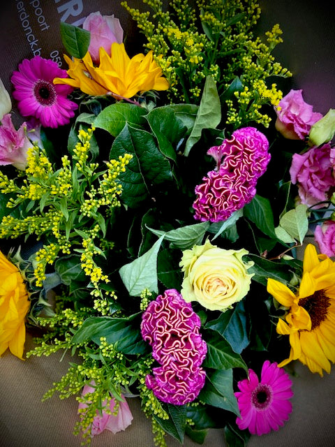 Boeket Geel-roze
